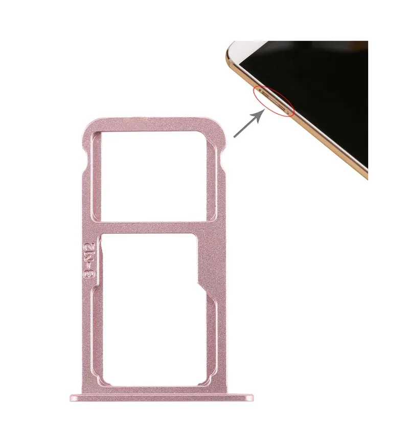 SIM Card Tray + SIM Card Tray / Micro SD Card for Huawei G9 Plus (Pink) — image 1
