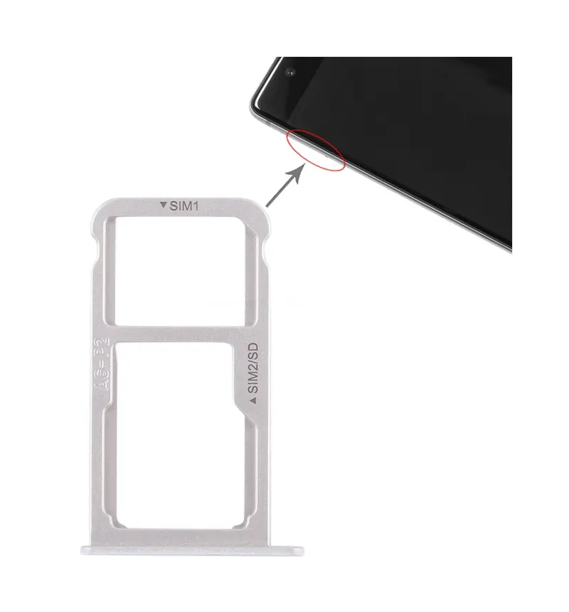 SIM Card Tray + SIM Card Tray / Micro SD Card for Huawei P9 Plus(White) — image 1