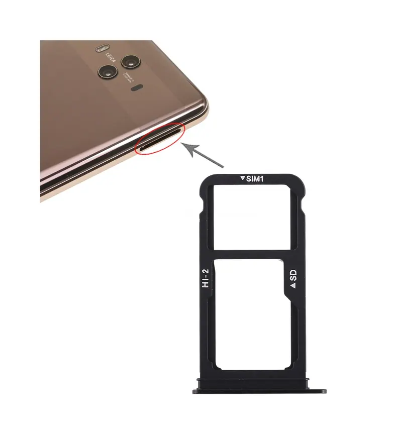 SIM Card Tray + SIM Card Tray / Micro SD Card for Huawei Mate 10 (Black) — image 1