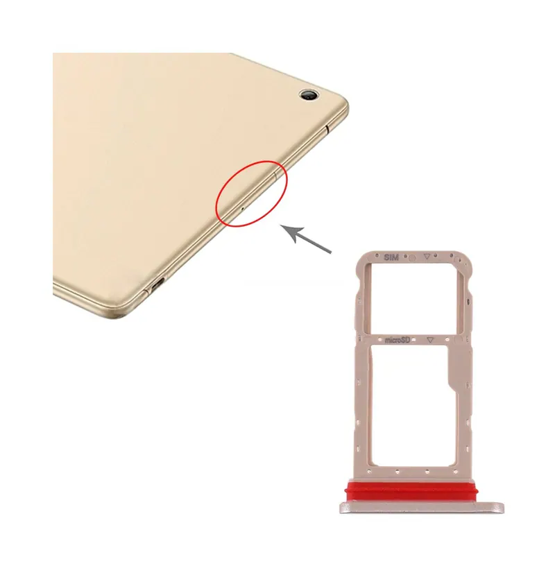 SIM Card Tray + Micro SD Card Tray for Huawei Honor Waterplay (Gold) — image 1