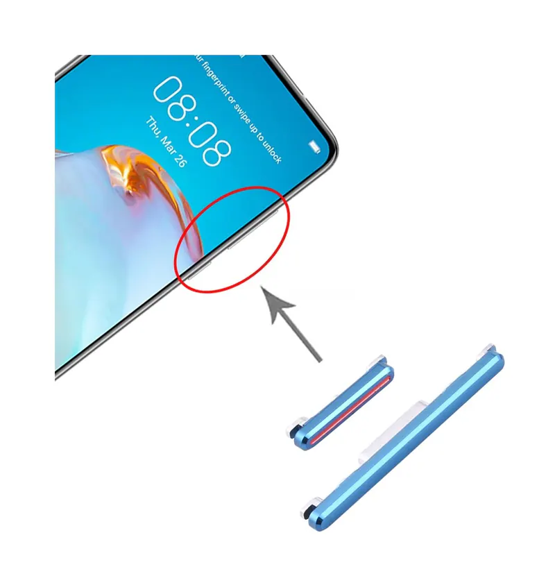 Power Button and Volume Control Button for Huawei P40 (Blue) — image 1