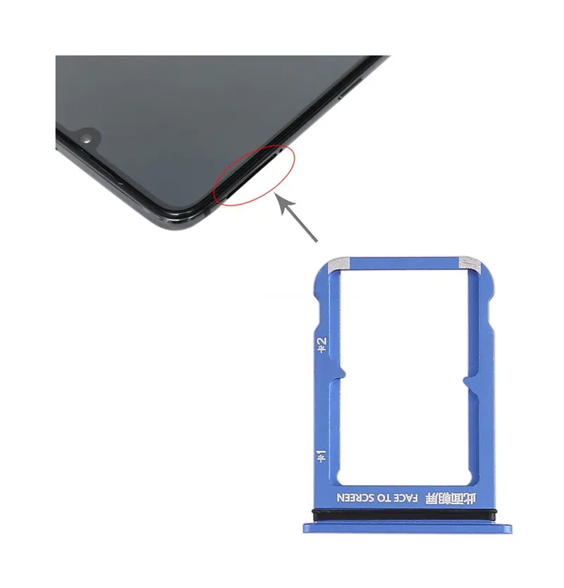 SIM Card Tray + SIM Card Tray for Xiaomi Mi 9(Blue) — image 1