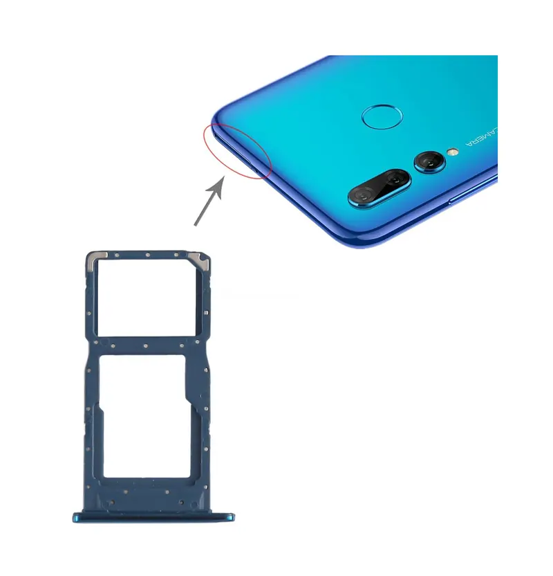 SIM Card Tray + SIM Card Tray / Micro SD Card Tray for Huawei P Smart+ (2019)(Blue) — image 1