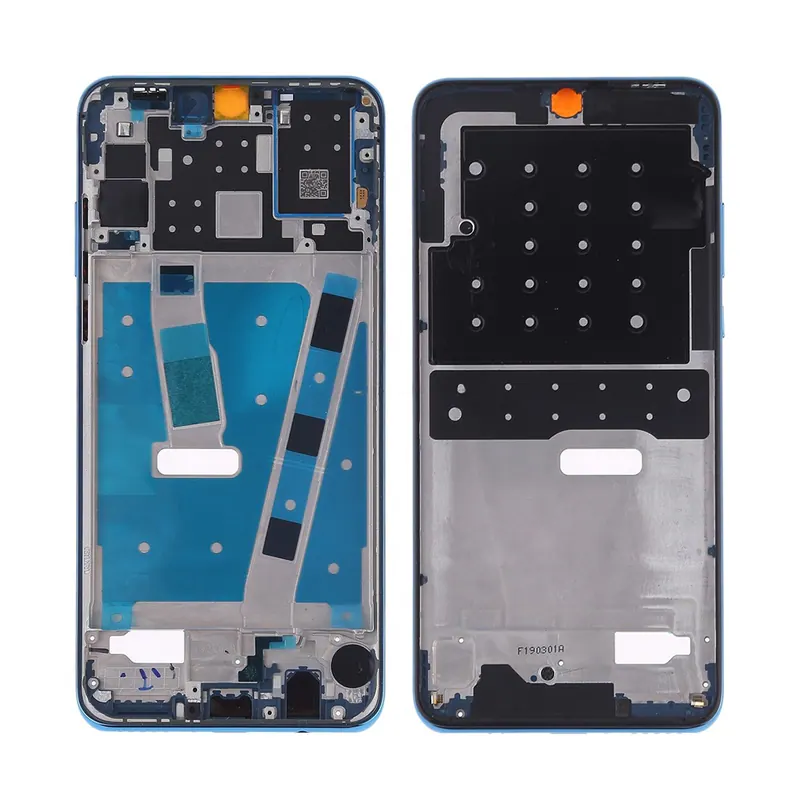 Front Housing LCD Frame Bezel Plate with Side Keys for Huawei P30 Lite (24MP)(Blue) — image 1