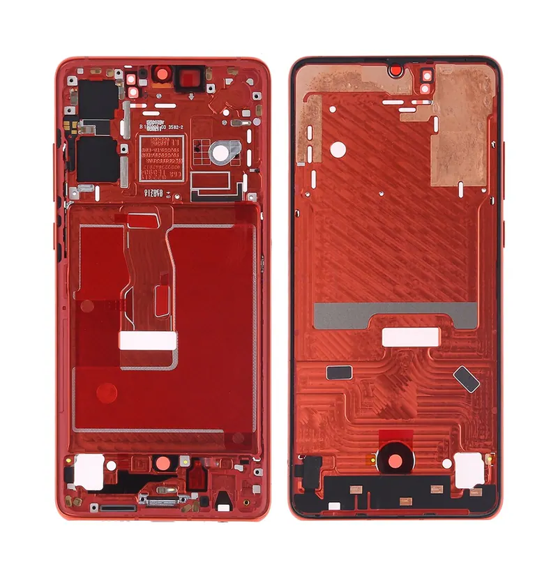 Front Housing LCD Frame Bezel Plate with Side Keys for Huawei P30(Orange) — image 1