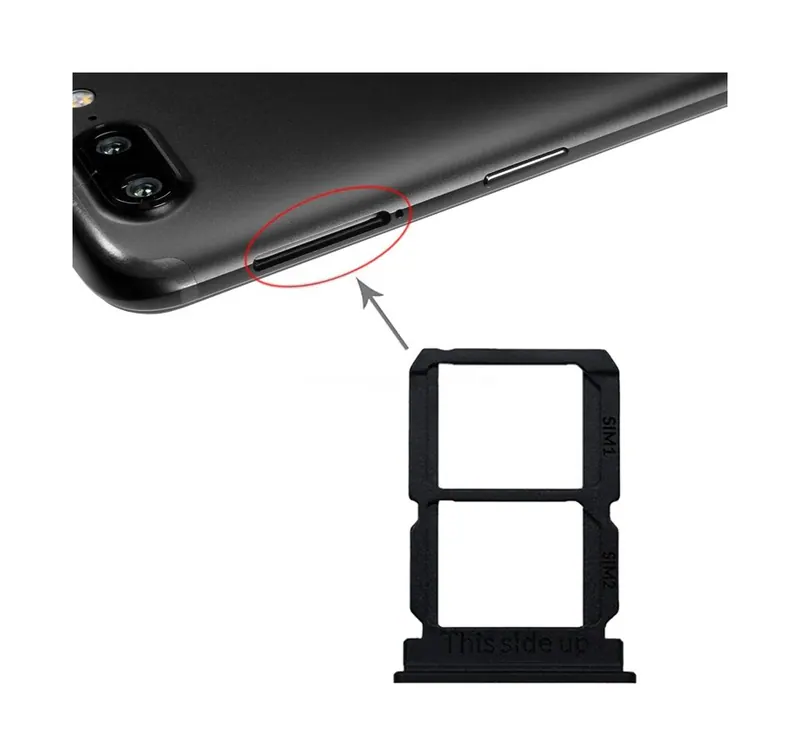 For OnePlus 5T A5010 SIM Card Tray + SIM Card Tray (Black) — image 1