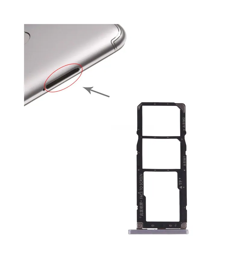 SIM Card Tray + SIM Card Tray + Micro SD Card for Xiaomi Redmi S2(Grey) — image 1