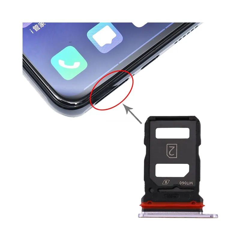 For vivo X30 Pro SIM Card Tray + SIM Card Tray (Silver) — image 1