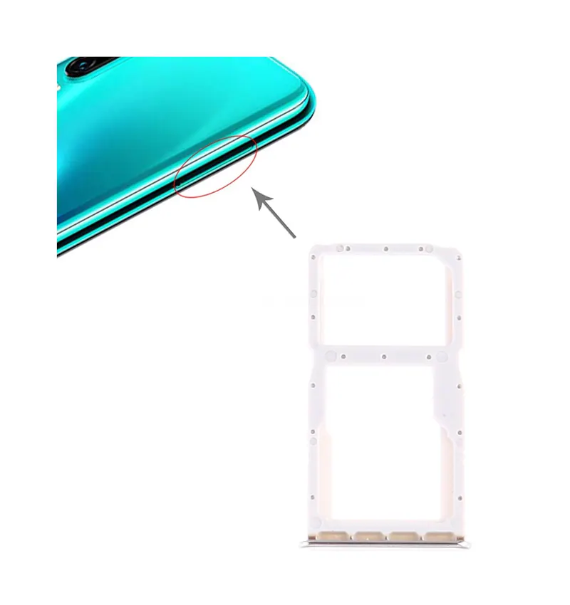 SIM Card Tray + SIM Card Tray / Micro SD Card Tray for Huawei P30 Lite (White) — image 1