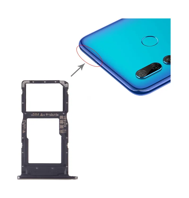 SIM Card Tray + SIM Card Tray / Micro SD Card Tray for Huawei P Smart+ 2019 (Black) — image 1