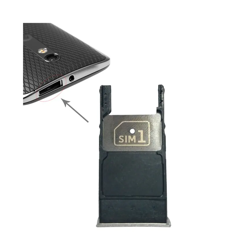 SIM Card Tray + Micro SD Card Tray for Motorola Moto X Style / XT1575(Silver) — image 1