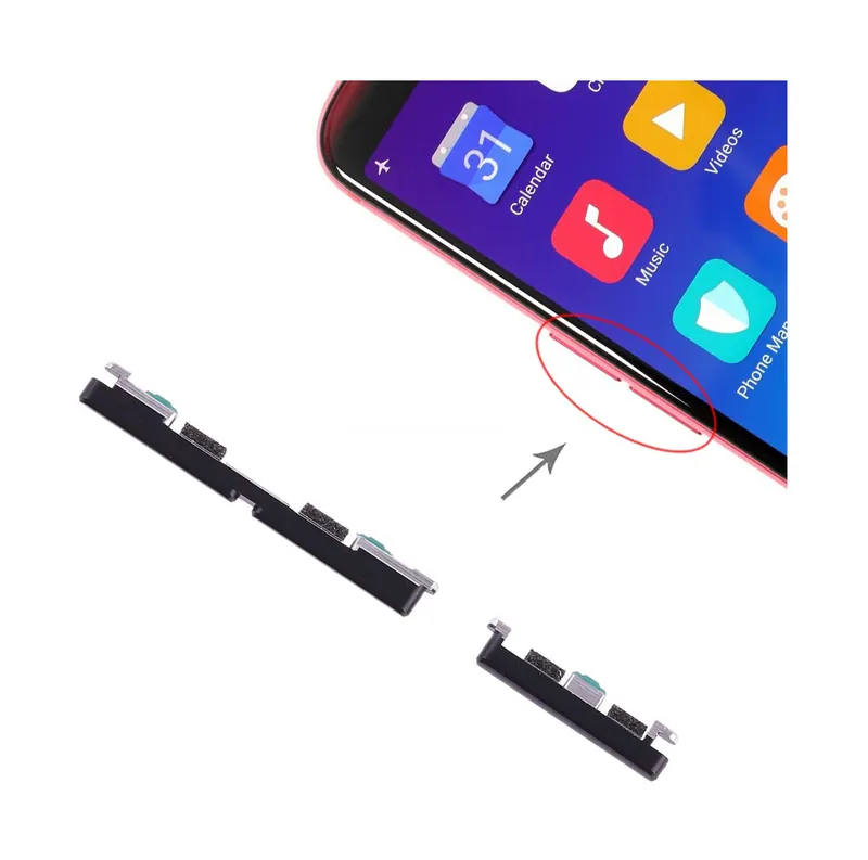 For OPPO R11s Side Keys(Black) — image 1
