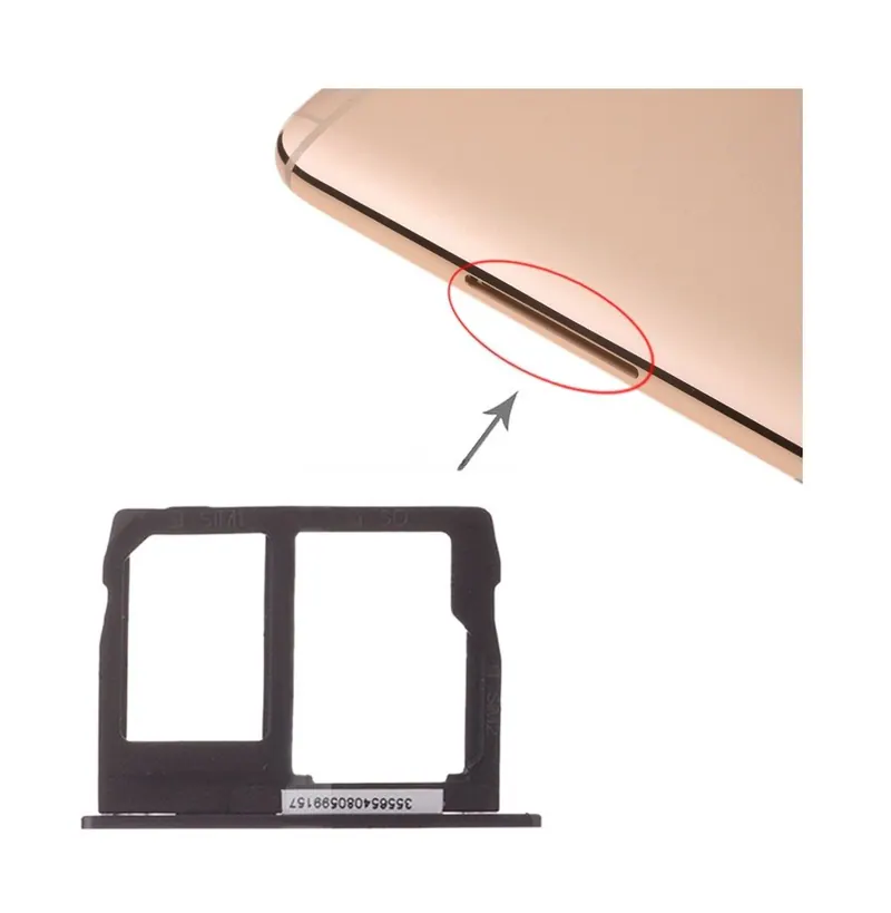 SIM Card Tray + Micro SD Card Tray for Motorola Moto G5S Plus XT1805 (Black) — image 1