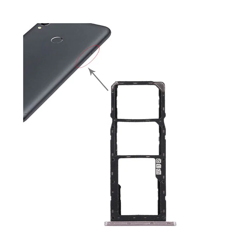 SIM Card Tray + SIM Card Tray + Micro SD Card Tray for Asus Zenfone Max Pro (M1) ZB601KL ZB602KL(Silver) — image 1