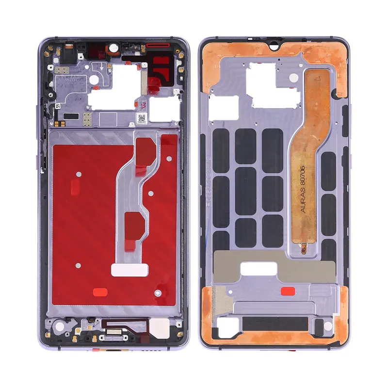 Middle Frame Bezel Plate with Side Keys for Huawei Mate 20 X (Purple) — image 1
