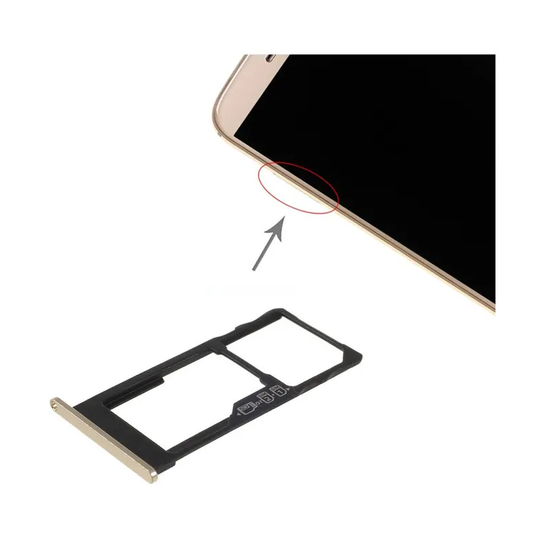 SIM Card Tray + SIM Card Tray / Micro SD Card Tray for Motorola Moto M XT1662 XT1663(Gold) — image 1