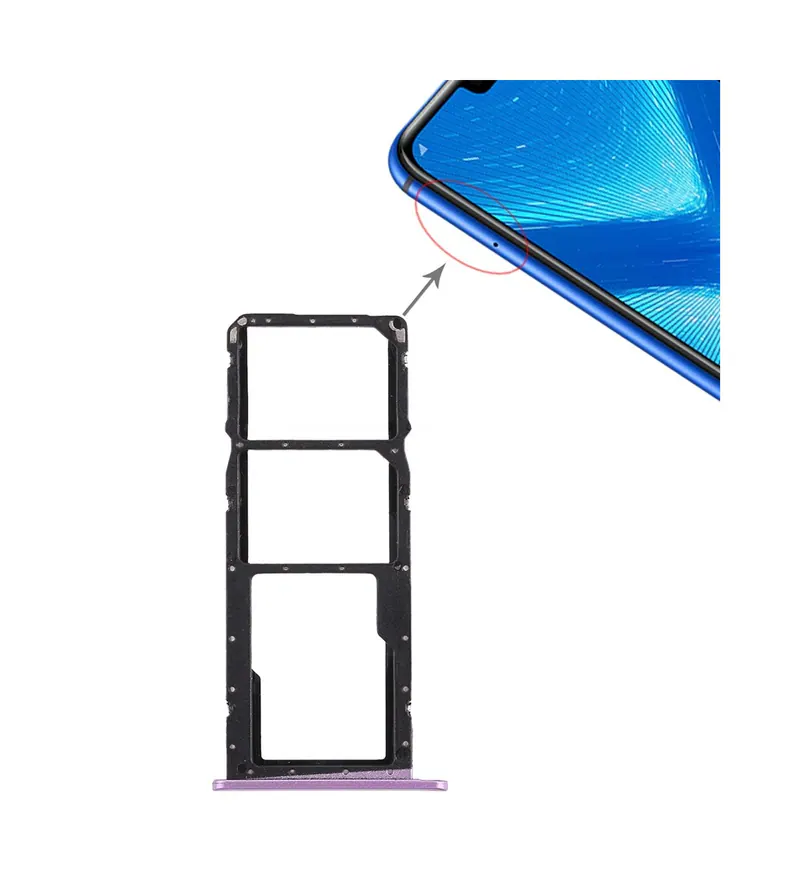 SIM Card Tray + Micro SD Card Tray for Huawei Honor 8X (Purple) — image 1