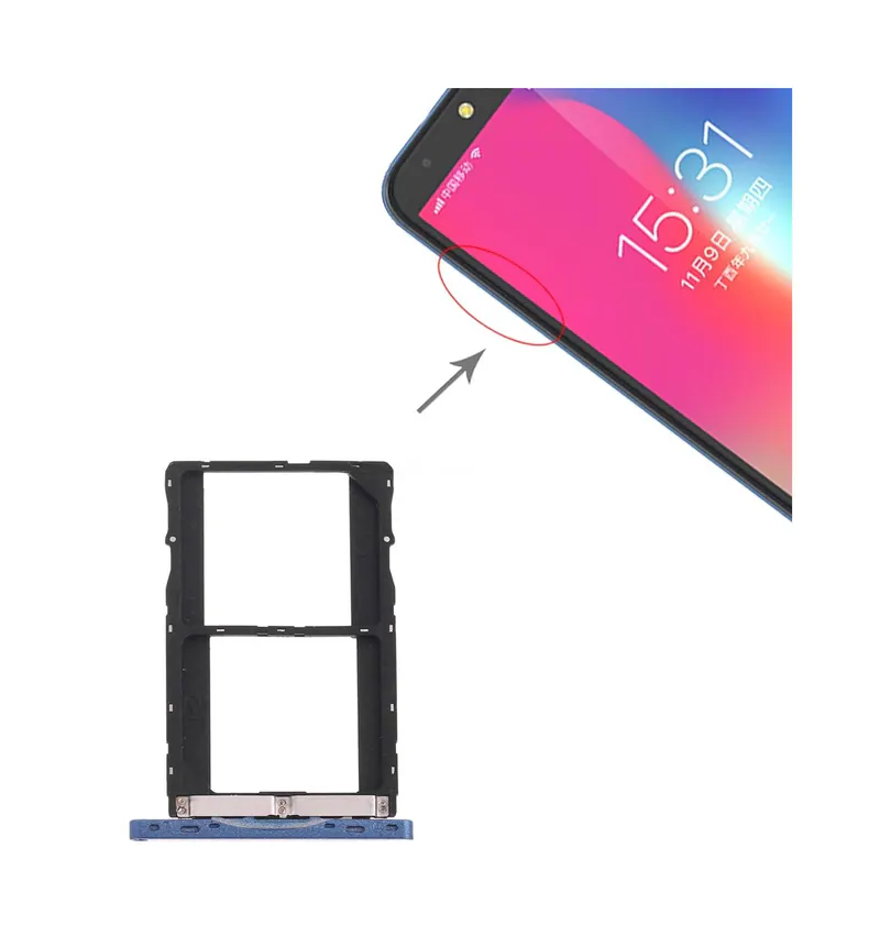 For Tecno WX4 Pro SIM Card Tray + SIM Card Tray (Blue) — image 1