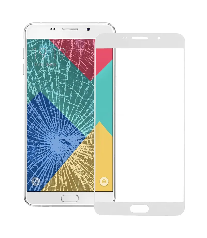 For Galaxy A9 (2016) / A900 Front Screen Outer Glass Lens (White) — image 1