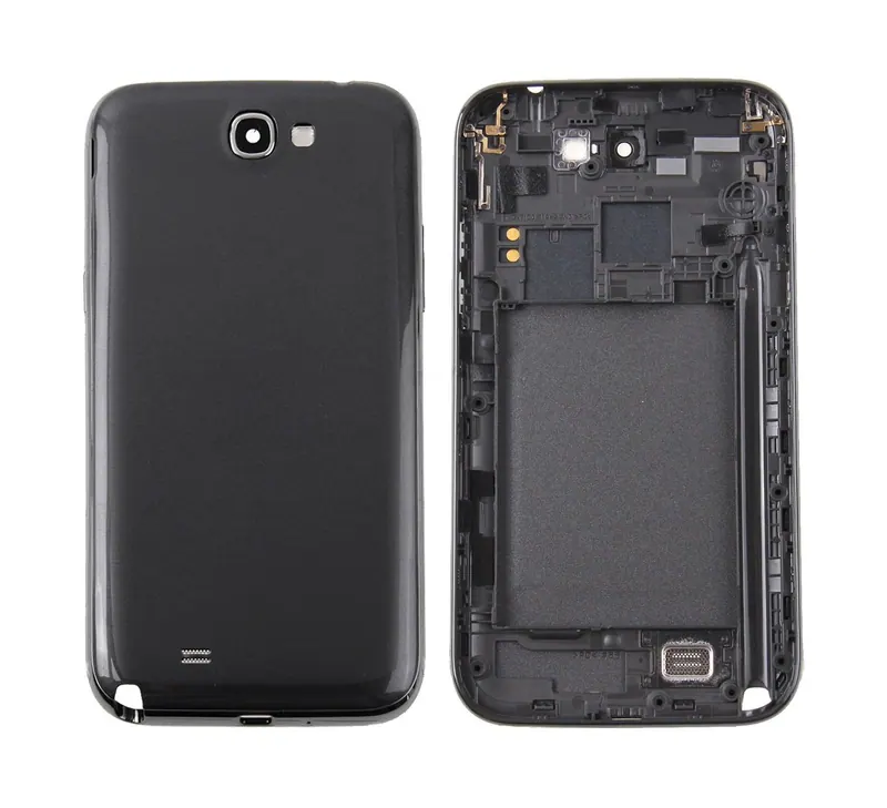 For Galaxy Note II / N7100 Middle Frame Bezel + Battery Back Cover (Black) — image 1
