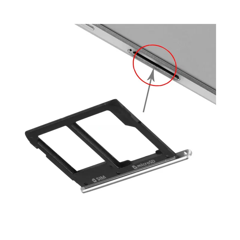 For Galaxy A9(2016) / A9000 SIM Card Tray and Micro SD Card Tray (Black) — image 1