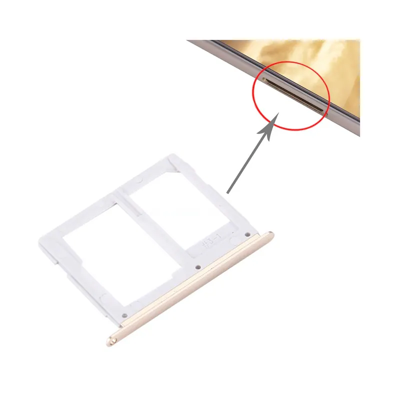 For Galaxy C5 / C5000 SIM Card Tray + Micro SD / SIM Card Tray (Gold) — image 1