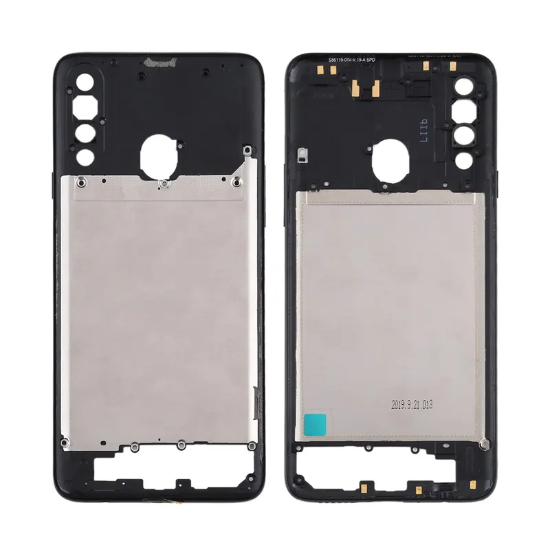 For Samsung Galaxy A20s Middle Frame Bezel Plate (Black) — image 1