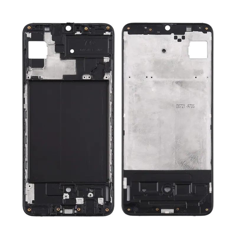 For Samsung Galaxy A70s Front Housing LCD Frame Bezel Plate (Black) — image 1