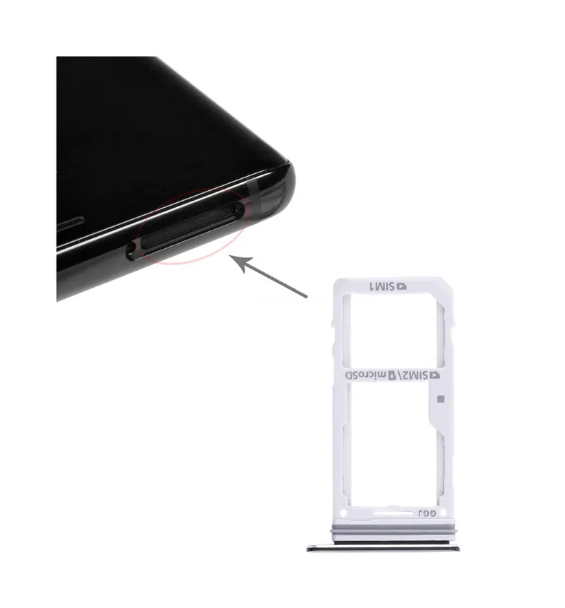 For Galaxy Note 8 2 SIM Card Tray / Micro SD Card Tray (Black) — image 1
