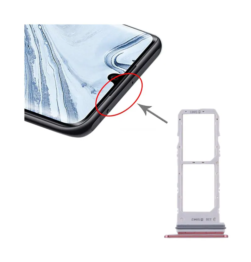 For Samsung Galaxy Note10 SIM Card Tray + SIM Card Tray (Pink) — image 1