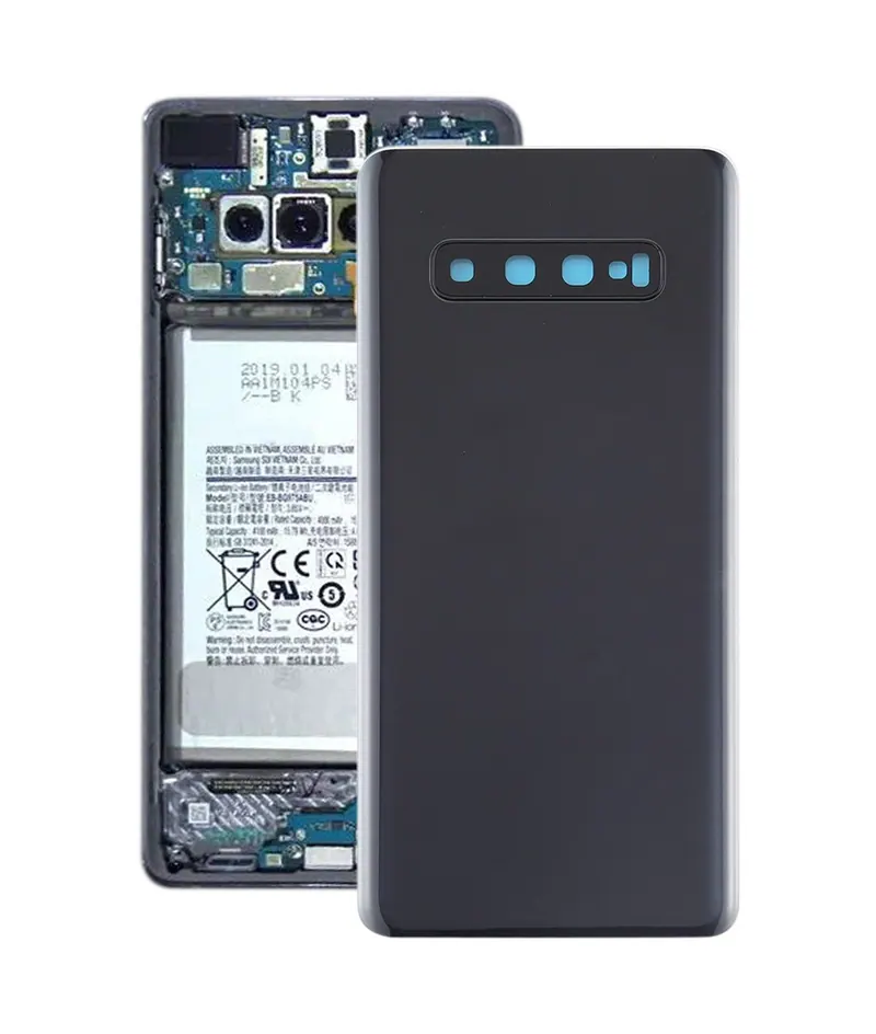 For Galaxy S10+ Battery Back Cover with Camera Lens (Black) — image 1