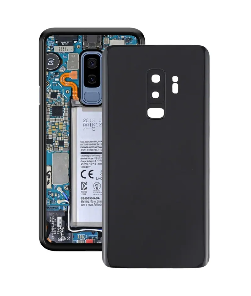 For Galaxy S9+ Battery Back Cover with Camera Lens (Black) — image 1