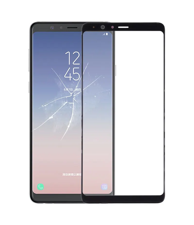 For Galaxy A8 Star / A9 Star Front Screen Outer Glass Lens (Black) — image 1