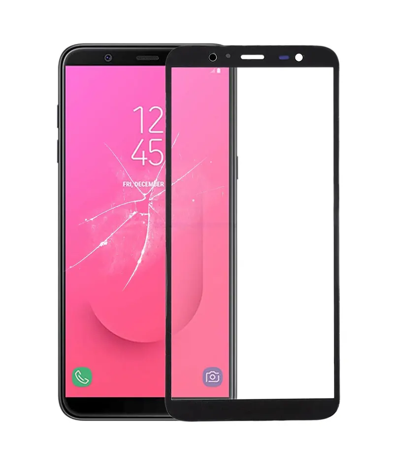 For Galaxy J8, J810F/DS, J810Y/DS, J810G/DS Front Screen Outer Glass Lens (Black) — image 1