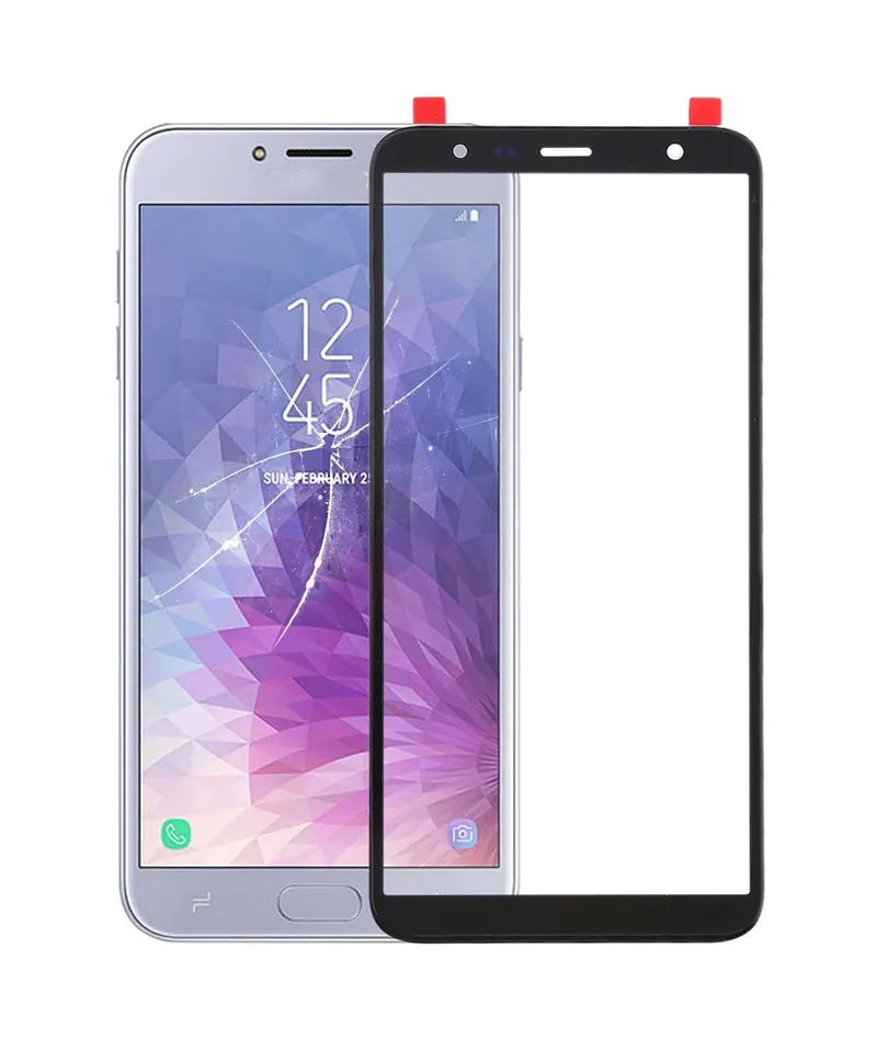 For Galaxy J4+ / J6+ / J610 Front Screen Outer Glass Lens (Black) — image 1