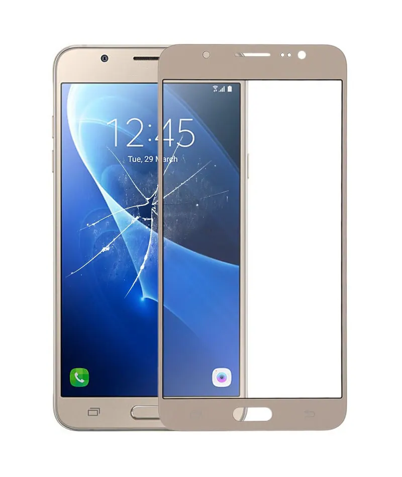For Galaxy J7 2016, J710F, J710FN, J710M/MN, J7108 Front Screen Outer Glass Lens (Gold) — image 1