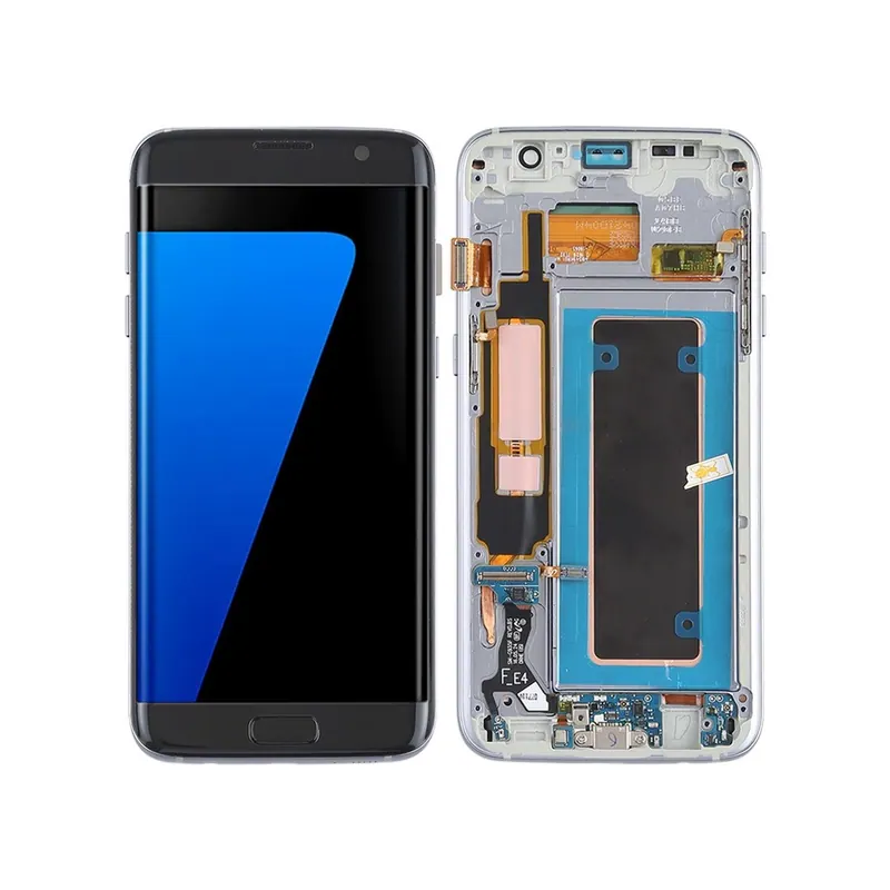 Original Super AMOLED Material LCD Screen and Digitizer Full Assembly(with Frame / Charging Port Flex Cable / Power Button Flex Cable / Volume Button Flex Cable) for Galaxy S7 Edge / G935F / G935FD(Black) — image 1