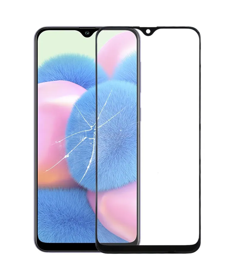 For Galaxy A30s Front Screen Outer Glass Lens (Black) — image 1
