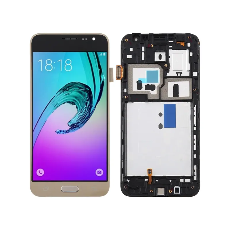 TFT LCD Screen for Galaxy J3 (2016) / J320F Digitizer Full Assembly with Frame (Gold) — image 1