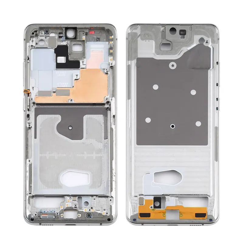 For Samsung Galaxy S20 Ultra Middle Frame Bezel Plate with Side Keys (Silver) — image 1