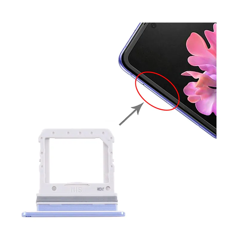 For Samsung Galaxy Z Flip SM-F700 SIM Card Tray (Blue) — image 1