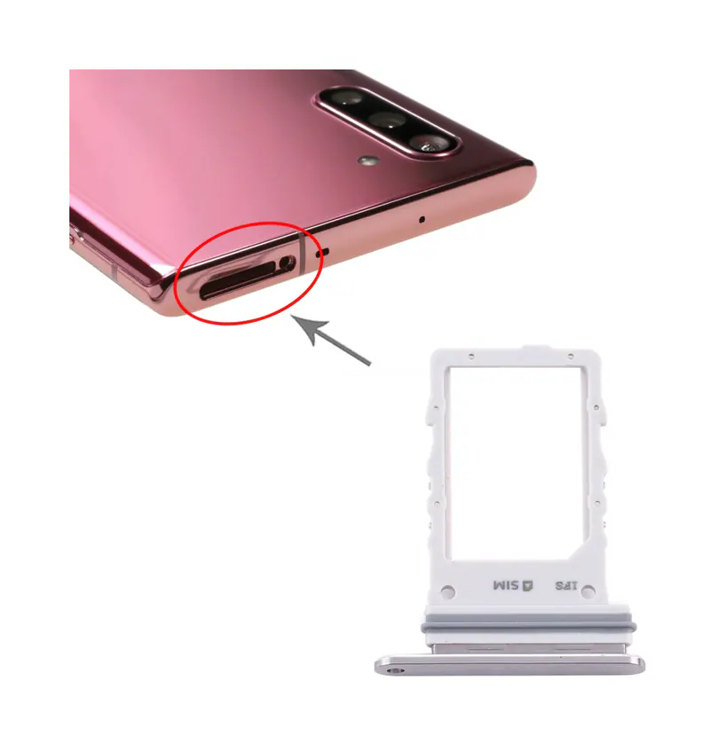 For Samsung Galaxy Note10 5G SIM Card Tray (Silver) — image 1