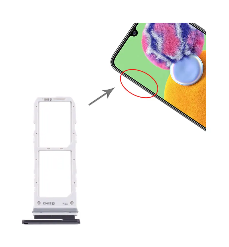 For Samsung Galaxy A90 5G SM-A908 SIM Card Tray + SIM Card Tray (Black) — image 1