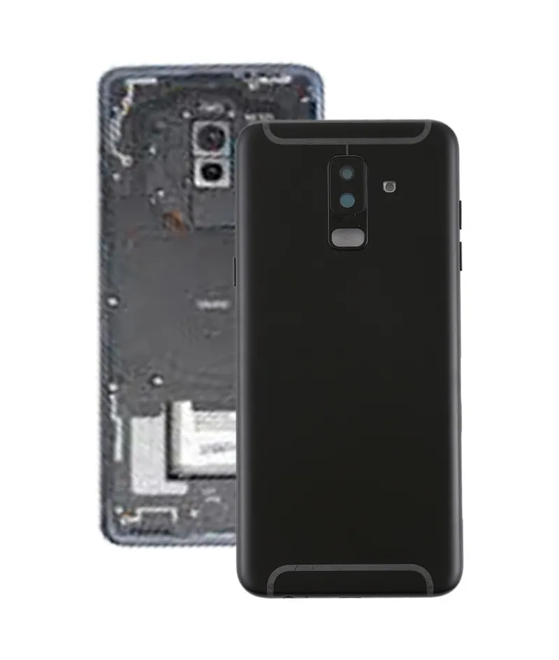 For Galaxy A6+ (2018) / A605 Back Cover with Side Keys & Camera Lens (Black) — image 1