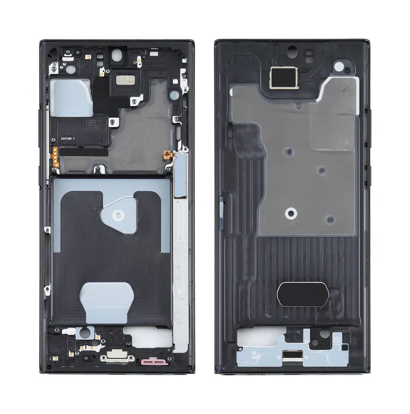 For Samsung Galaxy Note20 Ultra SM-N985F Middle Frame Bezel Plate With Parts (Black) — image 1