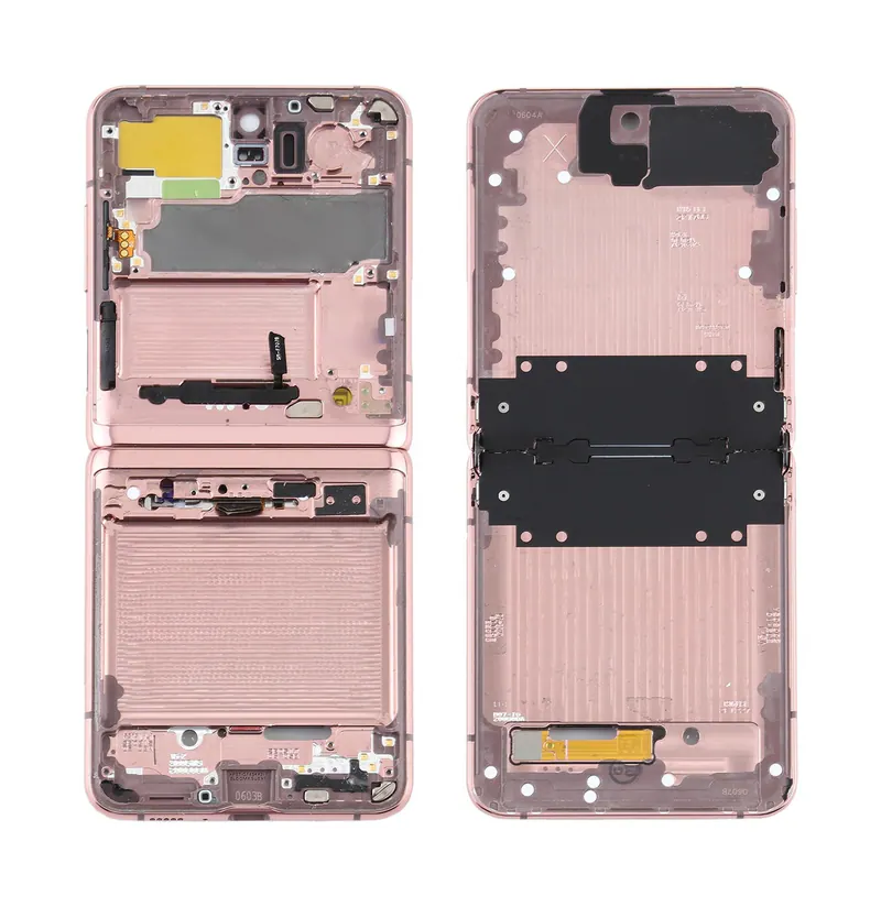 For Samsung Galaxy Z Flip 5G SM-F707 Middle Frame Bezel Plate (Pink) — image 1