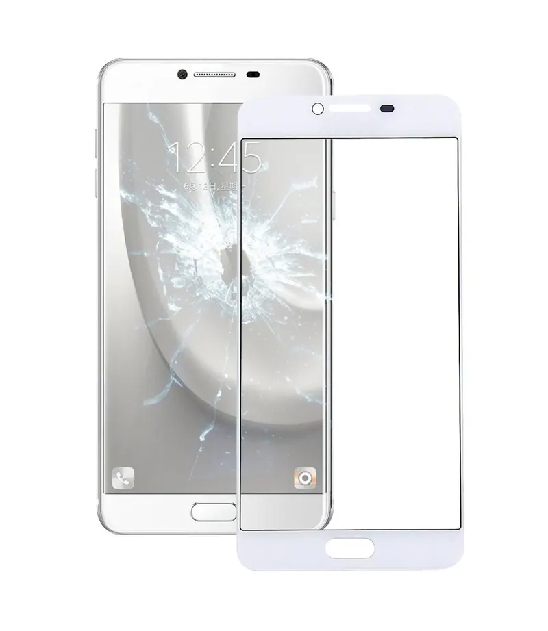For Galaxy C7 Front Screen Outer Glass Lens (White) — image 1