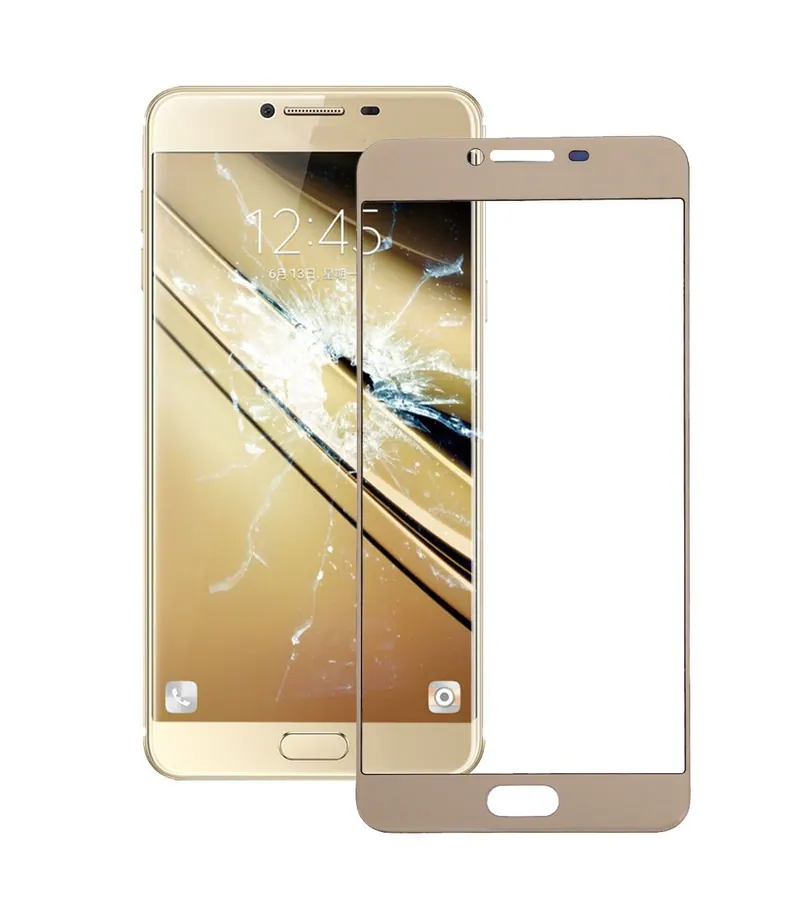 For Galaxy C5 Front Screen Outer Glass Lens (Gold) — image 1
