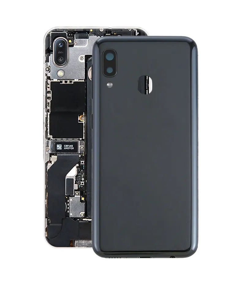 For Galaxy A20e Battery Back Cover with Side Keys (Black) — image 1