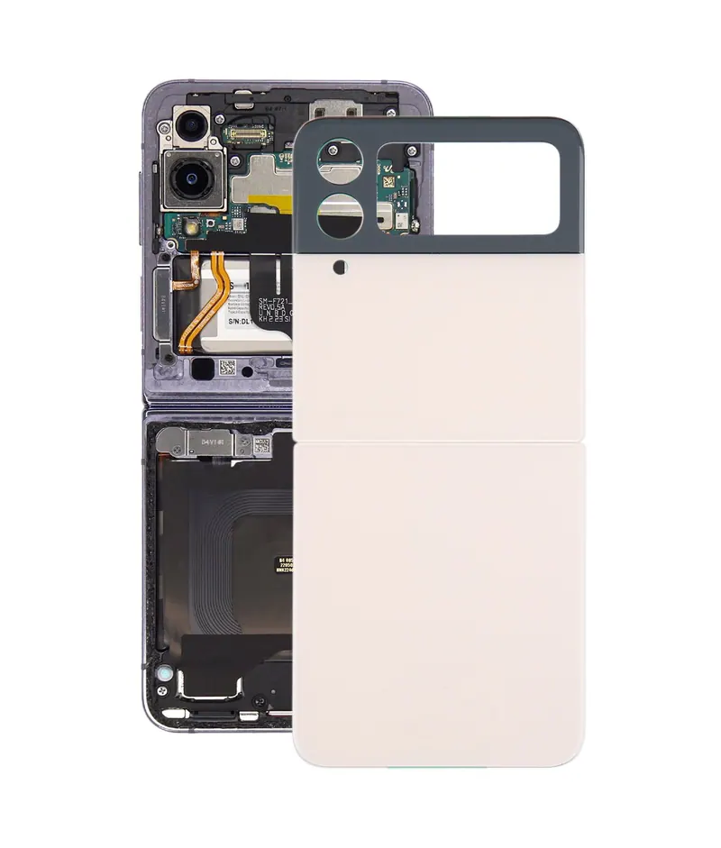 For Samsung Galaxy Z Flip4 SM-F721B Battery Back Cover with Camera Lens Cover(Gold) — image 1